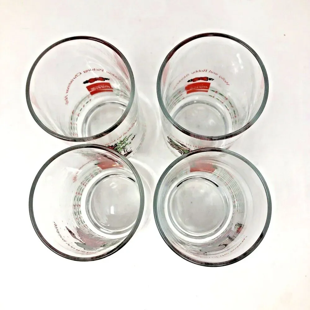 VTG Christmas Holly Hobbie Limited Edtion Coke Tumblers American Greetings Set 4